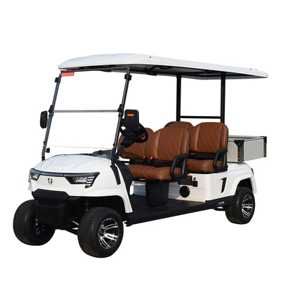 4 seater golf cart with cargo box E4B white