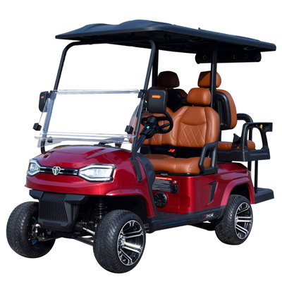 4 seater utility golf cart K2C red