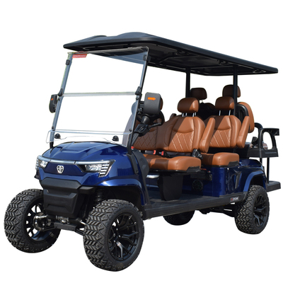 6 seater utility golf cart E4C royal blue